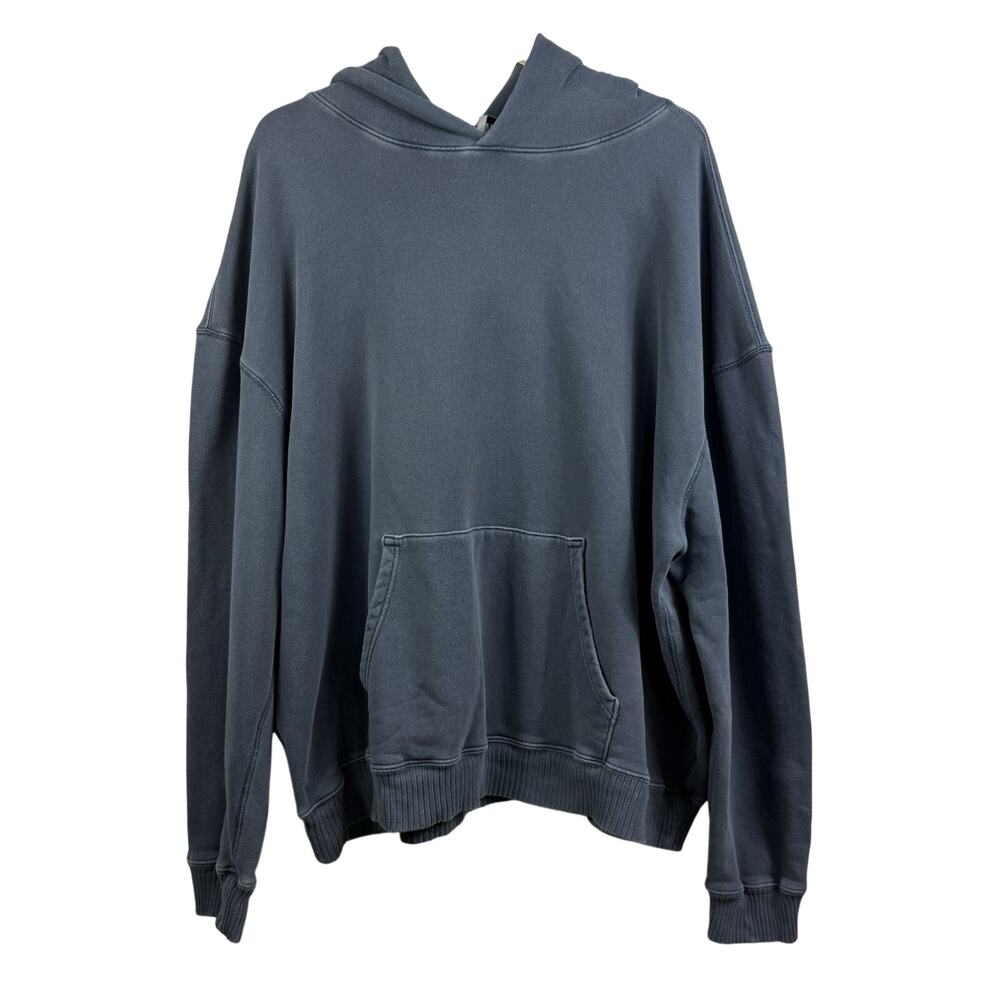 Elwood Slate Gray Hoodie Mens XXL Organic Cotton Kangaroo Pocket Relaxed Fit